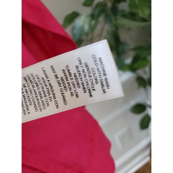 Chico's Women's Solid Pink 100% Linen Long Sleeve Casual Jacket Blazer Size 1 - Picture 10 of 12